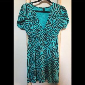 a.n.a animal print swimsuit coverup